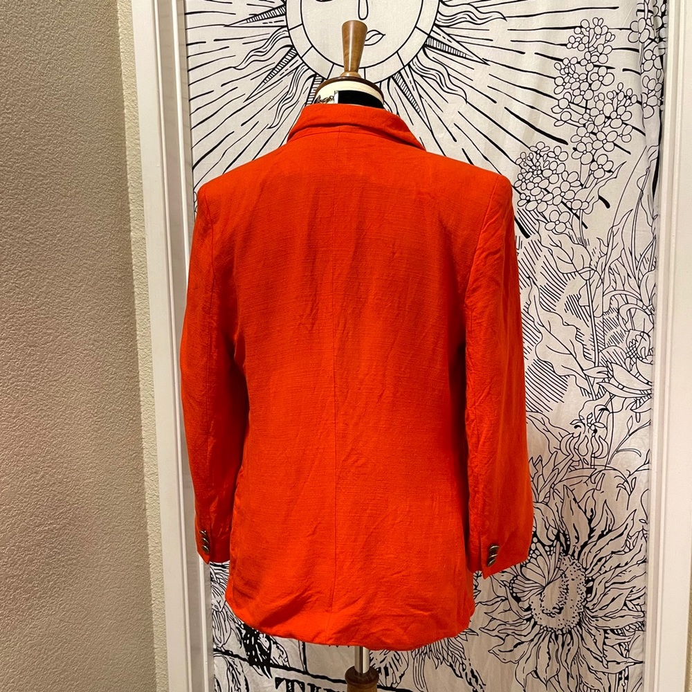 🌈 Wonderful Vintage pop Orange blazer - Picture 8 of 11
